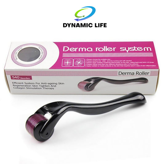 "Derma Roller 540 Titanium Needle (0.5mm) For Beard Growth And Hair Loss"